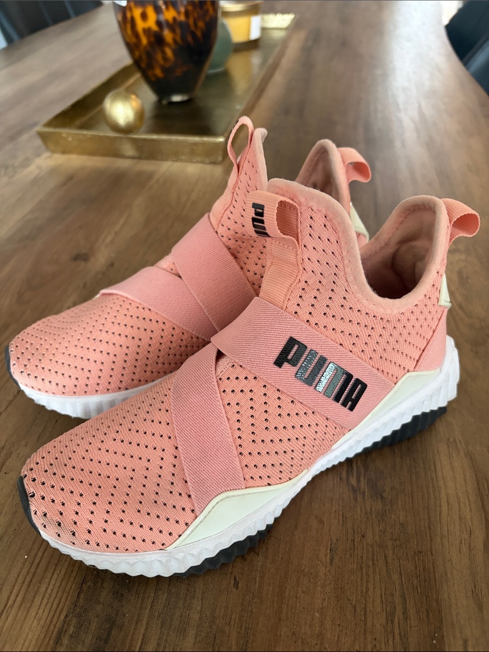 Puma Coral Pink Slip-On Athletic Sneakers - Picture 3 of 6